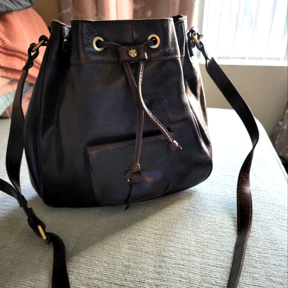 Genuine leather crossbody